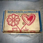 Vtg Nordic Ware Double Rosette & Timbale Iron 4 Molds Wood Handle Hearts Star. Fixed Price $19.95.