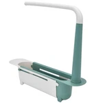 Telescopic Sink Storage Rack Expandable Organizer With Towel Bar For Green. Fixed Price $25.49.