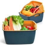 Jucoan 2 Pack 9 & 8 Quart Large Kitchen Strainer Colander Bowl Set, Double-la.... Fixed Price $34.90.