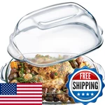 Simax Casserole Dish For Oven 8 Quart Glass Baking High Lid Set Microwave. Fixed Price $98.62.