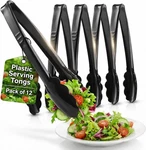 Plastic Tongs For Serving (pack Of 12) 9 Inch Heavy-duty Hard Reusable. Fixed Price $25.42.