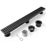 Webang 48" Linear Shower Drain Matte Black SUS304 Stainless Steel Floor. Fixed Price $91.79.