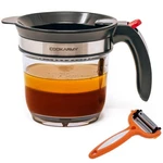 Cook Army Fat Separator With Bottom Release 4 Cup 8* 6* 6, Black And Red. Fixed Price $53.99.