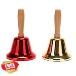 Arfuka 2PK Bells Silver Steel Black Handle Dinner Classroom. Fixed Price $20.00.