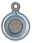 Antique American Gray Graniteware Sieve Tea Strainer, Fine Mesh Screen. Fixed Price $28.95.