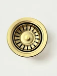 Signature Hardware 3-1/2" Kitchen Sink Basket Strainer SHBS140MG -matte Gold. Fixed Price $35.90.