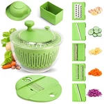 5-IN-1 Salad Spinner With Lid Vegetable Washer And Large, Lime Green. Fixed Price $52.99.