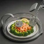 Microwave Splatter Cover 10 Steam Food Lid Plate Guard With Handle Kitchen Tool. Fixed Price $22.00.