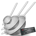 Fine Mesh Set Of 3, Stainless Steel Wire For Kitchen, Mult.... Fixed Price $22.88.