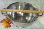 Stainless Steel Pedestal Base Colander Strainer W/ Handles. Fixed Price $17.00.