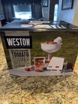 Weston Deluxe Electric Tomato Strainer White. Fixed Price $95.00.