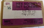 25 Pcs 1/2-13 Hex Socket Set Screws Cup Point, Alloy Steel (kerr Lakeside). Fixed Price $54.00.