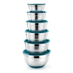 P&p Chef Stainless Steel Mixing Bowls Set Of 6 W/ Lids Non-slip Nesting. Fixed Price $66.07.