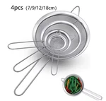 Stainless Steel Mesh Strainer Set Fine Wire Sieve For Oil, Flour, Baking, Cook. Fixed Price $19.99.