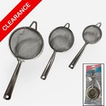 New Stainless Steel Fine Mesh Strainer Set 3 Piece Small Medium Large Kitchen. Fixed Price $6.00.