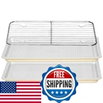 Ymiton Nonstick Ceramic Baking Sheet With Rack, 2-PACK 13X9 Quarter Pan,(e. Fixed Price $51.71.