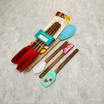 Pioneer Woman Spatula Set Frontier Collection Wood Handle Kitchen Utensils. Fixed Price $65.00.