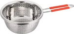 Stainless Steel Perforated Metal Colander Strainer With Long Red Handle Sieve. Fixed Price $32.95.