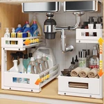 2-PACK Under Sink Organizers And STORAGE,2-TIER Shape Pull Out Cabinet Orga.... Fixed Price $57.21.