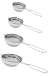 Stainless Steel Classic Wire Handle Tea Strainer Home Kitchen Multiuse Set Of 4. Fixed Price $21.29.