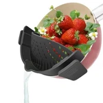 Yevior Clip For Pots Pan Pasta Strainer, Silicone Assorted Colors. Fixed Price $17.72.