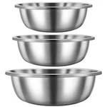 Set Of 3 Extra Large Stainless Steel Mixing Bowls Container Easy.... Fixed Price $88.50.