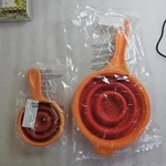 Dexas Collapsible Colander Funnel Set - Orange & Red Space Saving Kitchen. Fixed Price $23.80.