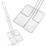 Square Fine Mesh Skimmer 5X5 Strainer With 12 Inch Long Handle Stainless Steel. Fixed Price $14.99.