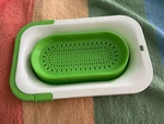 New Prepworks By Progressive Collapsible Over The Sink Colander, Green - 6 Quart. Fixed Price $11.89.