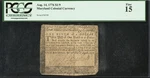 1776 Maryland American Revolution Rare Colonial Currency Bank Note MD-91, Pcgs. Fixed Price $399.99.