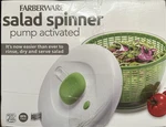 Farberware Pump Salad & Produce Spinner W/ Bowl Built Draining System. Fixed Price $29.95.