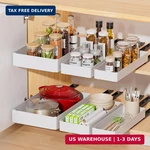 Delamu 3 Pack Pull Out Cabinet Organizer, 15.7"DEEP Drawers For. Fixed Price $47.98.
