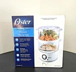 Oster Double Tiered Food Steamer- 5 Quart Total Capacity. Fixed Price $56.99.