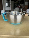 Goodful Stainless Steel Mixing Bowl Blue Handle Non-slip Base Medium. Fixed Price $13.99.