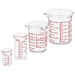Ackers 4-PIECE Glass Measuring Cup Set, Borosilicate Beaker Style Nesting Liq.... Fixed Price $13.11.