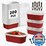 Obxmlfy Mini Cake Pans With Lids And SPOONS,5.5 Oz Rectangle Individual Loa. Fixed Price $75.80.