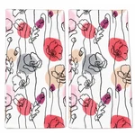 Set Of 2 Think Pink Floral Watercolor Terry Kitchen Towels By Kay Dee Designs. Fixed Price $15.97.