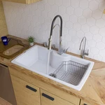 Alfi Brand AB3520DI 35" Drop-in Single Bowl Granite Composite Kitchen Sink. Fixed Price $418.50.
