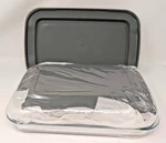 Mcirco Rectangular Glass Dish Set (4 Pack, Gray) Cooking, Baking, Kitchen. Fixed Price $60.99.