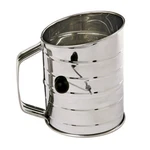 Norpro 3-CUP Stainless Steel Rotary Hand Crank Flour Sifter With 2 Wire Agitator. Fixed Price $17.59.