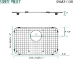 Serene Valley 21"X13" Sink Bottom Grid Rear Drain 2" Radius SVM2113R. Fixed Price $12.00.