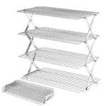 Bewos 4 Tier Collapsible Cooling Rack - Adjustable Stainless Steel Baking. Fixed Price $69.81.