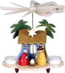 Christian Ulbricht Christmas Elegance PYRAMID-NATIVITY-7.25" X 7.5" D, White. Fixed Price $163.00.