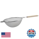 Winco MS2K-10D Strainer 10.5-INCH Diameter Double Fine Mesh Medium Stainless. Fixed Price $32.83.