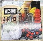 Weston 4-PIECE Food Strainer Accessory Kit Berry Salsa Pumpkin Grape Manual. Fixed Price $39.98.