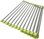 Green Roll Up Kitchen Stainless Steel Folding Rack Food Drying Mat Drainer. Fixed Price $15.23.