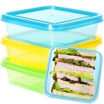 Youngever 3 Pack 20 Ounce Sandwich Containers For Lunch Box, Multi Color. Fixed Price $23.99.