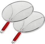 Alpha Living 2 Splatter Guard For Frying Pan & Food Pack, Silver. Fixed Price $27.92.