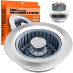 Nipoko Kitchen Drain Strainer - Upgraded Stopper,sink. Fixed Price $15.43.