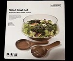 Kiteiscat Salad Set - Party With Wood Base. Fixed Price $30.00.